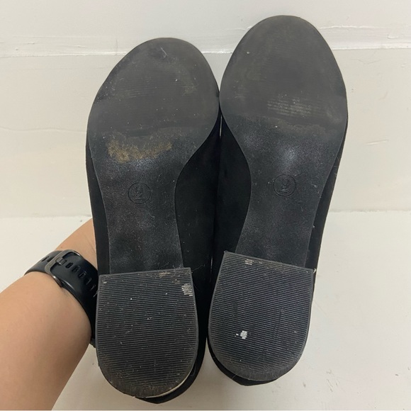 Women's Faryl by Farylrobin Bella Stack Block Heel Pumps Black Size 9 - Picture 7 of 11